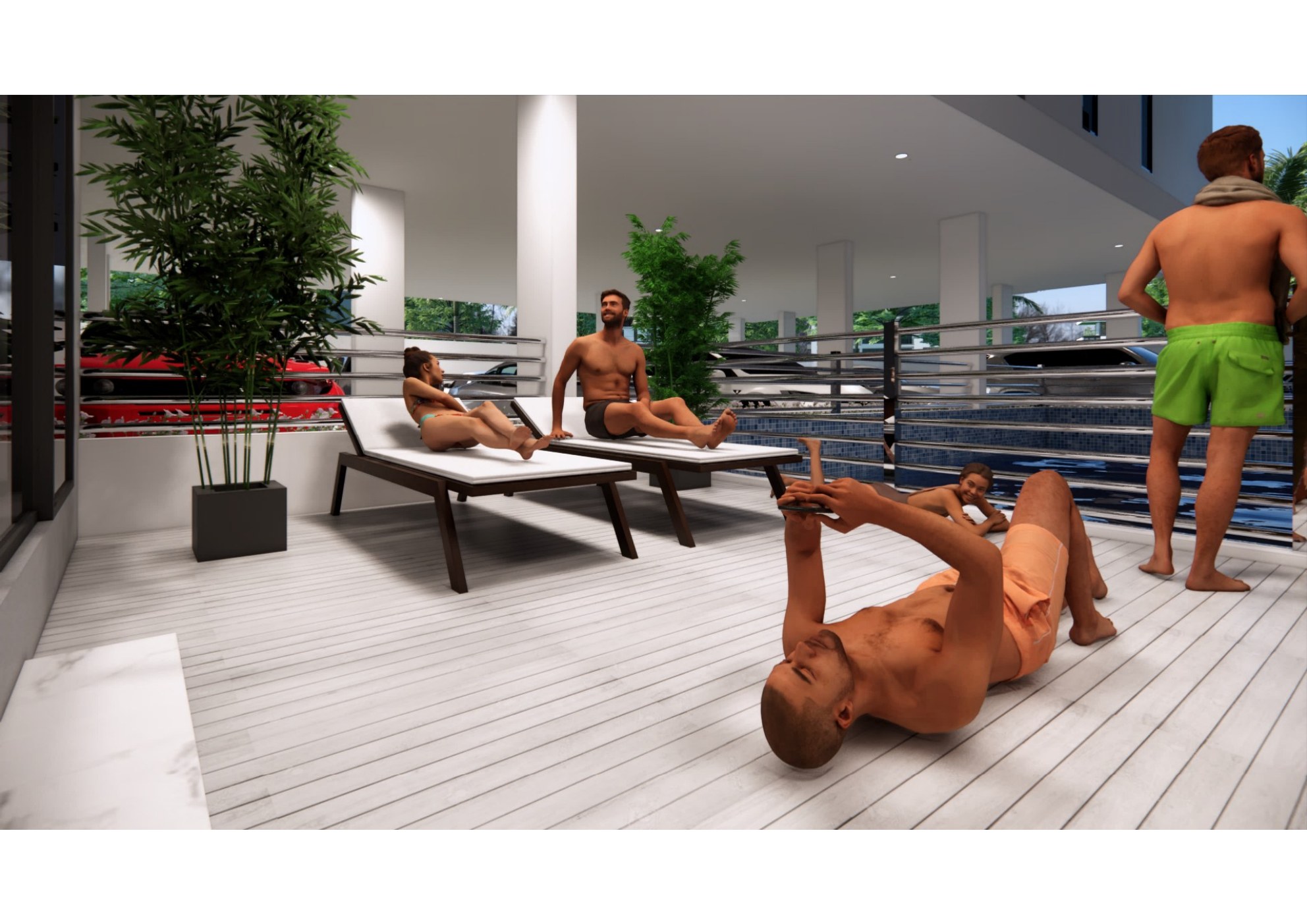 Pool Terrace Sunbathing Deck